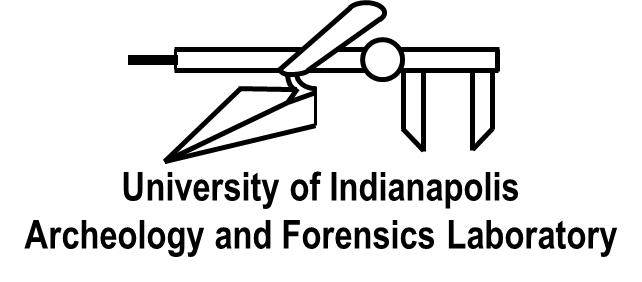 University of Indianapolis Archaeology and Forensics Lab Logo