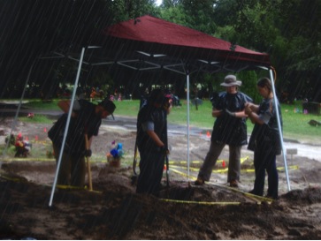 The 2014 team in the rain