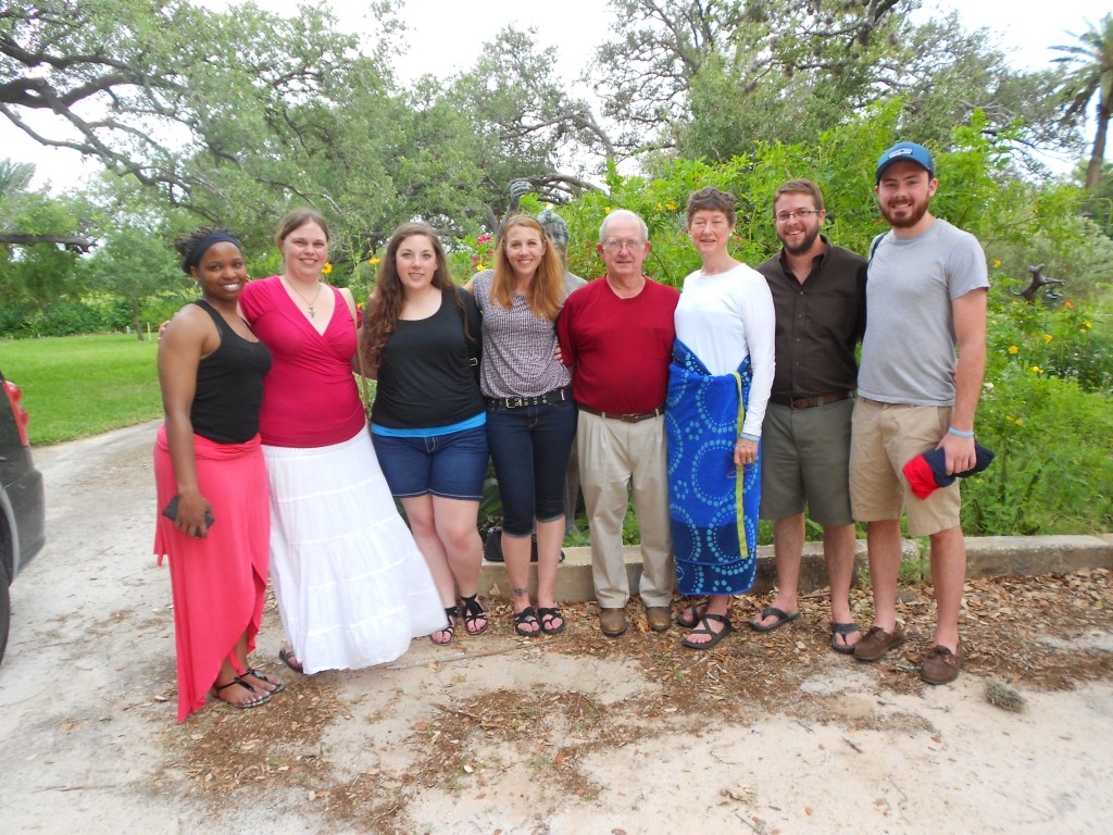 Group picture in nicer clothes with Bill and Peggy