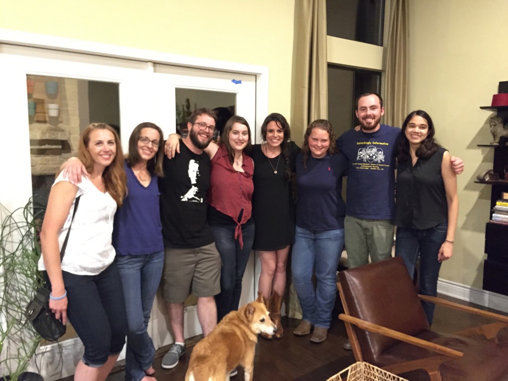 Group photo of Beyond Borders members and Texas State members 