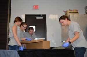 The team beginning skeletal inventory