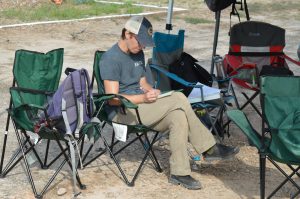 Dr. Spradley taking notes