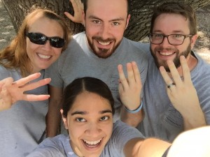 Day 3 group picture with smiles and three fingers in the air