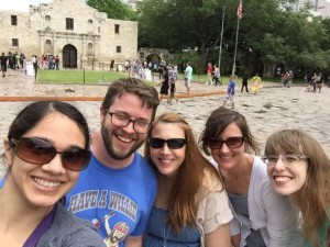 Beyond Borders team members group photo at the Alamo