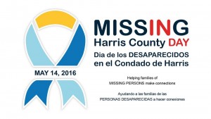 Missing In Harris County Day flyer with dates