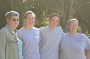 Sister Pam and UIndy team members.