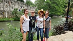 Group photo in front of a canal