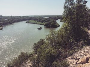 Overlooking the Rio Grande in Roma, TX.