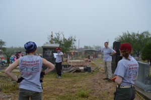 Team Meeting at the cemetery.