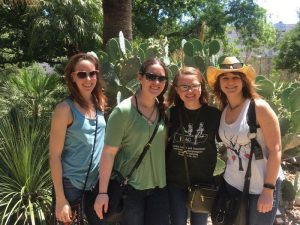 A quick picture in front of a beautiful Prickly Pear Cactus!