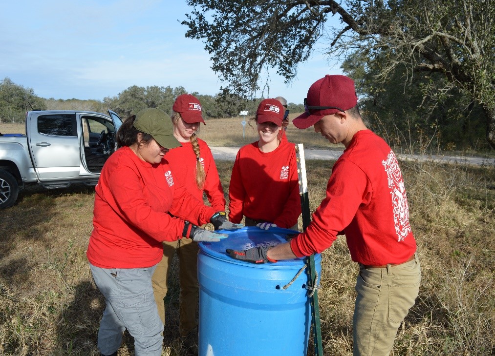 Beyond Borders Team working on water stations