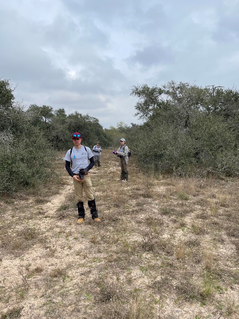 Team members in the brush