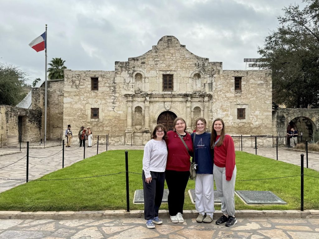 Students members of the Beyond Borders Team at the Alamo