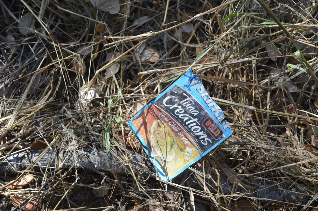 Tuna Creations packet resting on underbrush