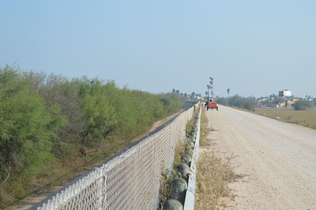 The fence located at the southern US-Mexico border.