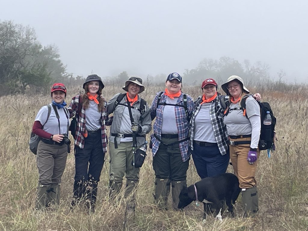 Beyond Borders 2025 team from left to right: Frankey Leggio, Makenna Mizell, Dr. Krista Latham, Lilly Bucher, Dr. Amandine Eriksen, and Chastidy Gilbert