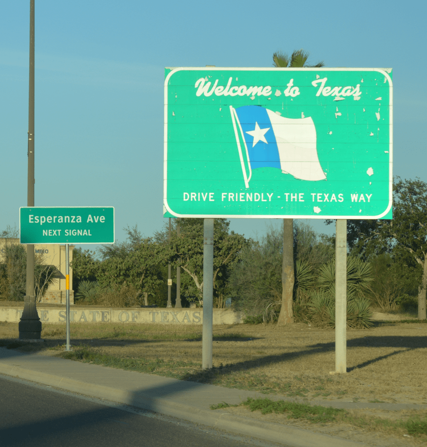 Welcome to Texas sign.